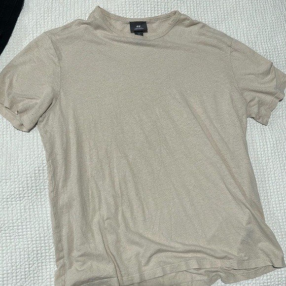 Men’s H&M Tan T-Shirt Like New Size L - Picture 1 of 2